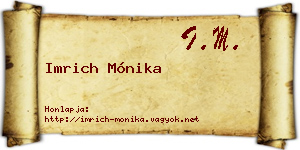 Imrich Mónika névjegykártya